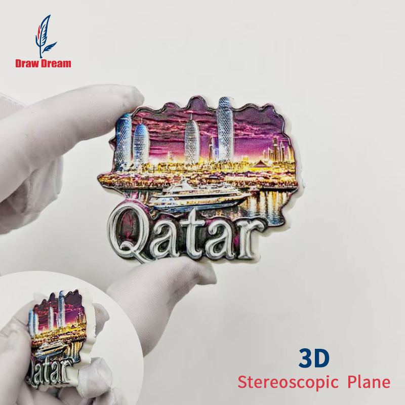 Home Office Qatar Travel - Magnete 3D per Frigorifero del Qatar,