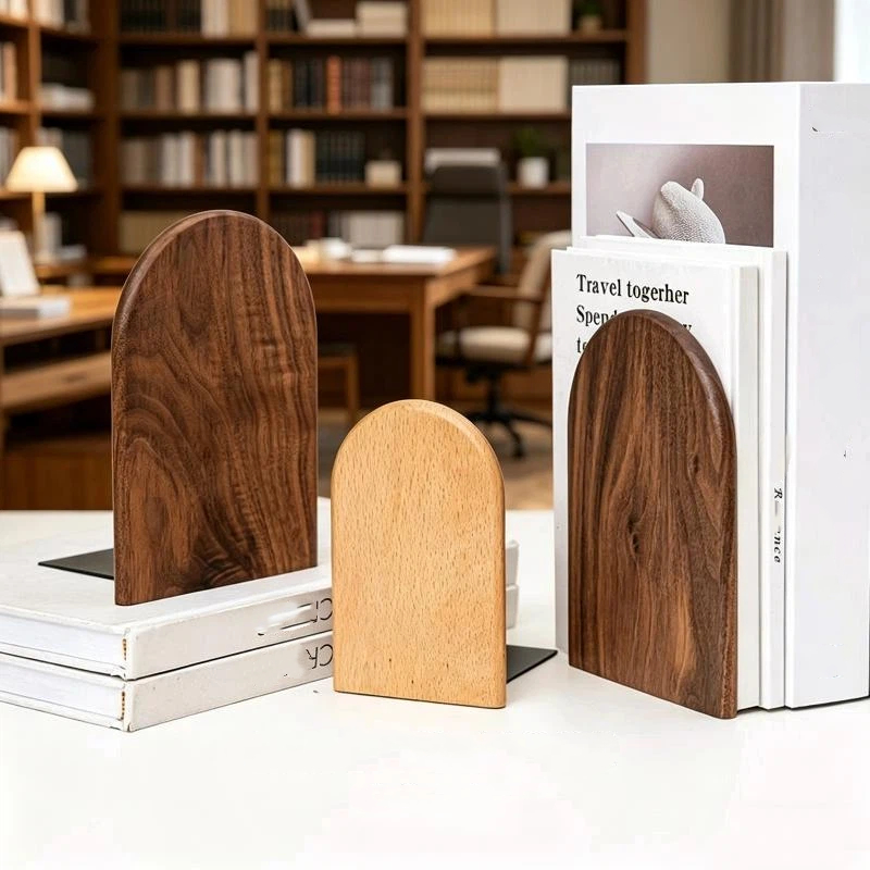 Home Office Bookshelves - Nuova Offerta: Fermalibri in Legno Naturale,