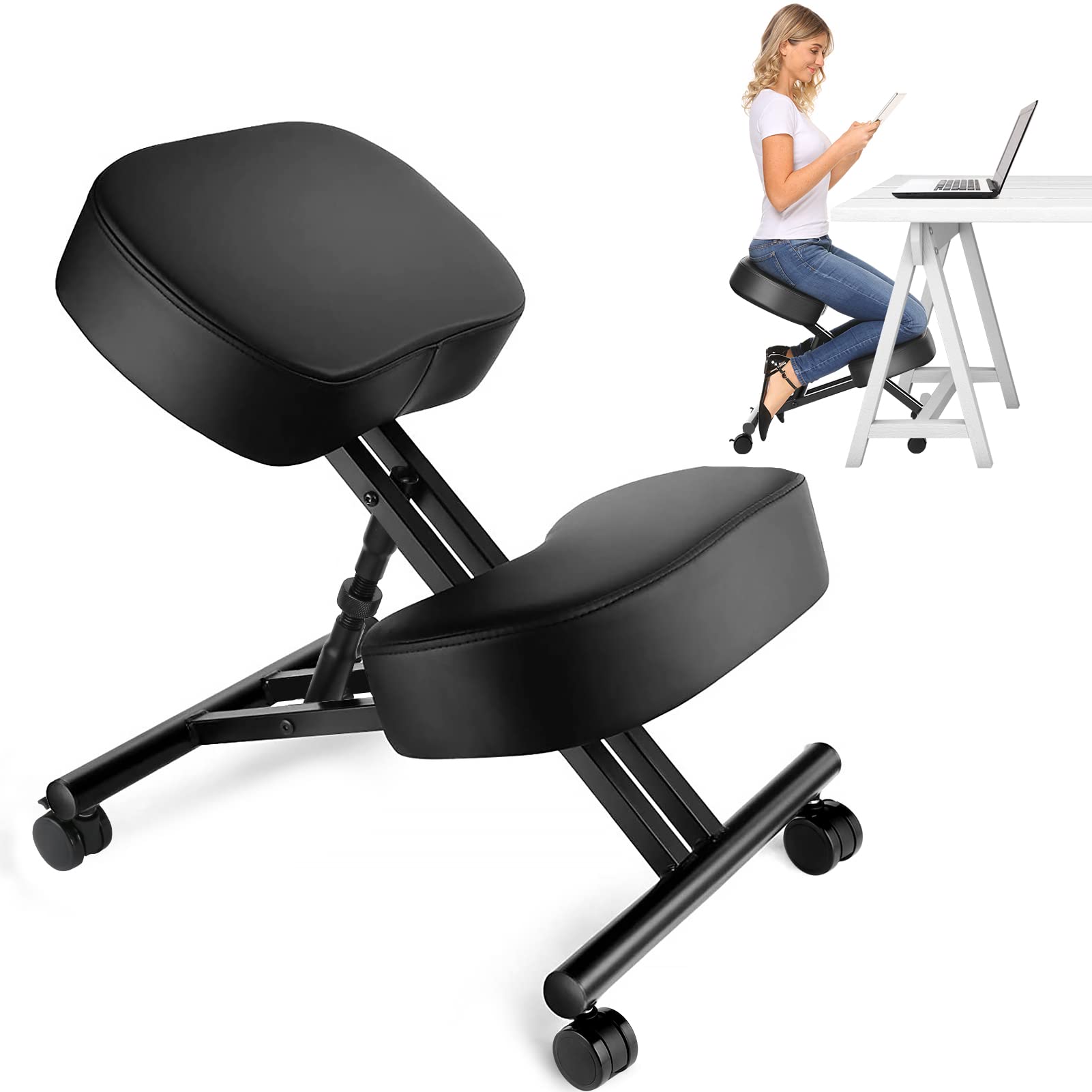 Home Office Ergonomics - Sedia Ergonomica Inclinabile per Ufficio, Sgabello