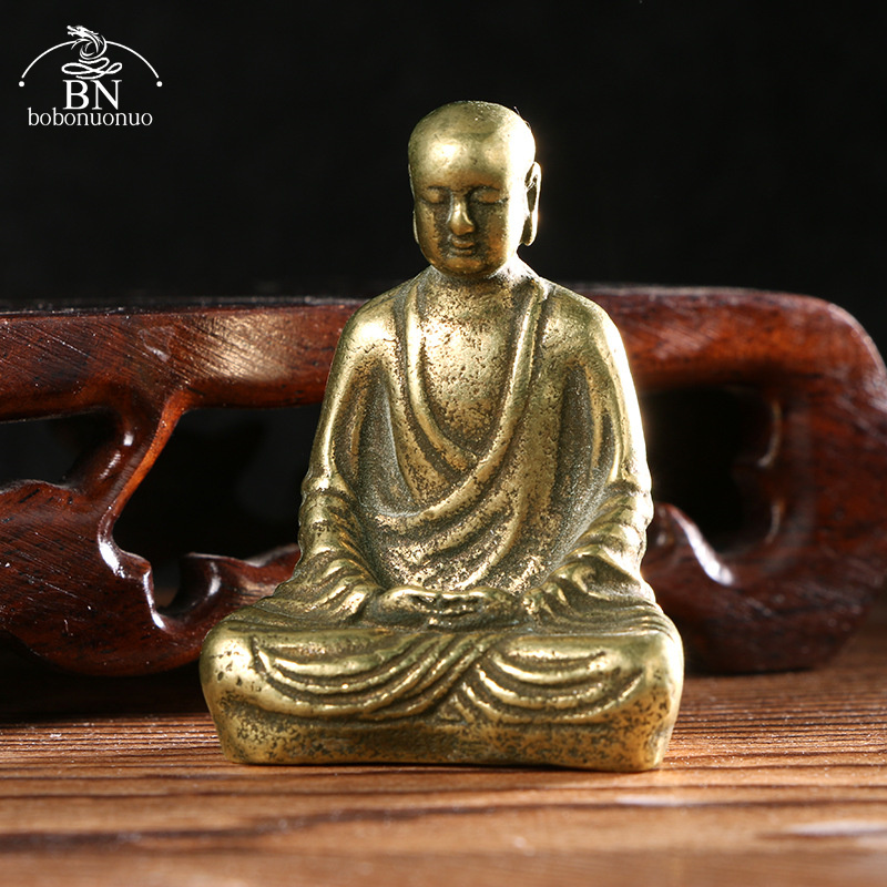 Home Office Feng Shui - Statua di Buddha in ottone antico