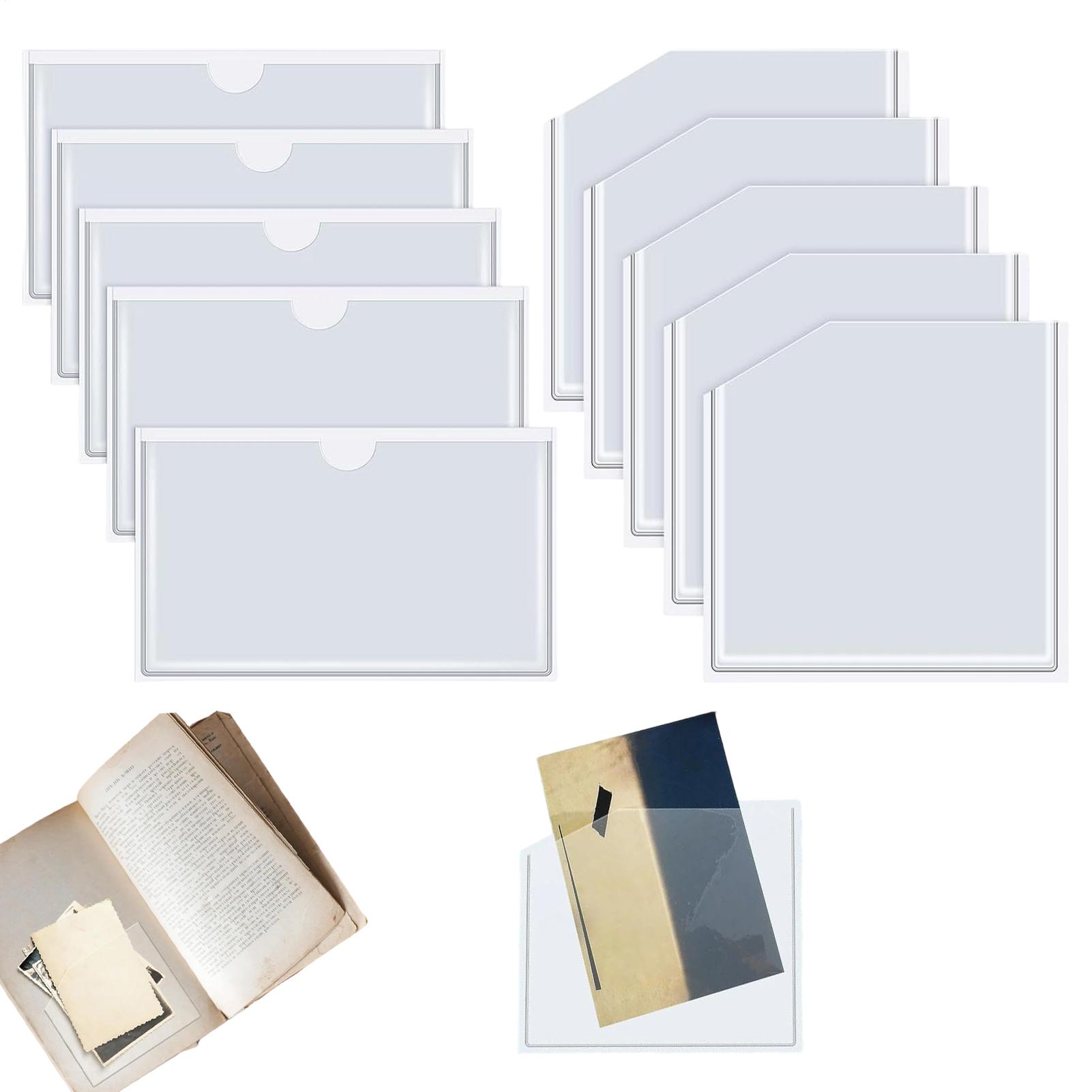 Home Office With Library - Buste Adesive Trasparenti Antipolvere, Set da