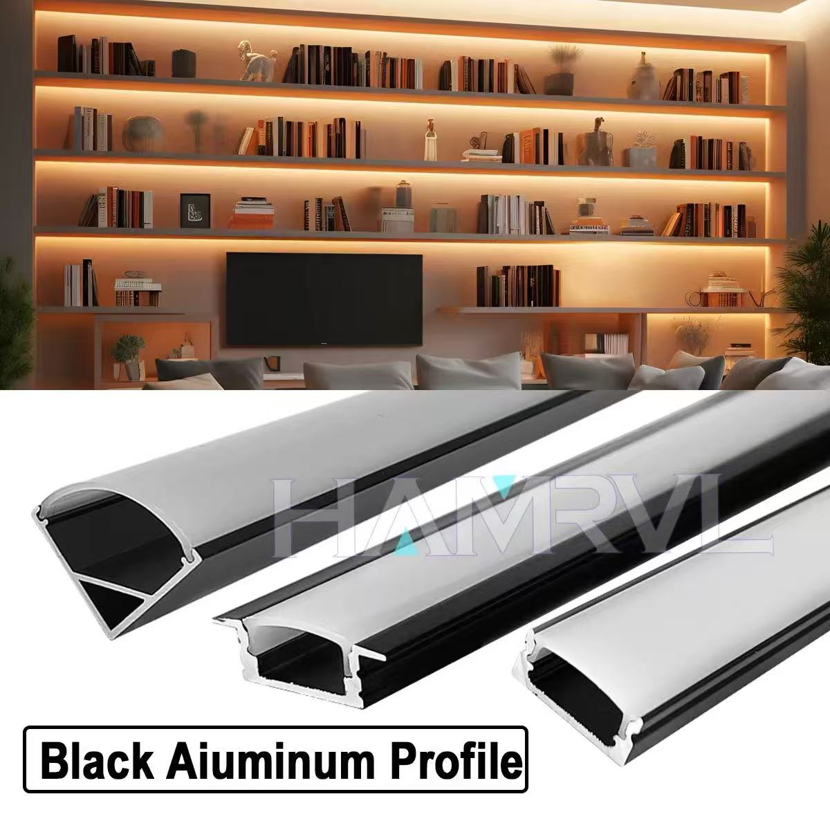 Home Office Youtube - Profilo LED in Alluminio DC12V U/V/W,