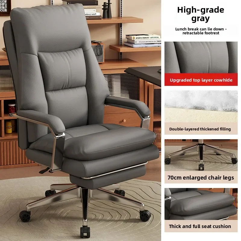 Home Office Ergonomics - Sedia da Ufficio in Pelle Stabile,