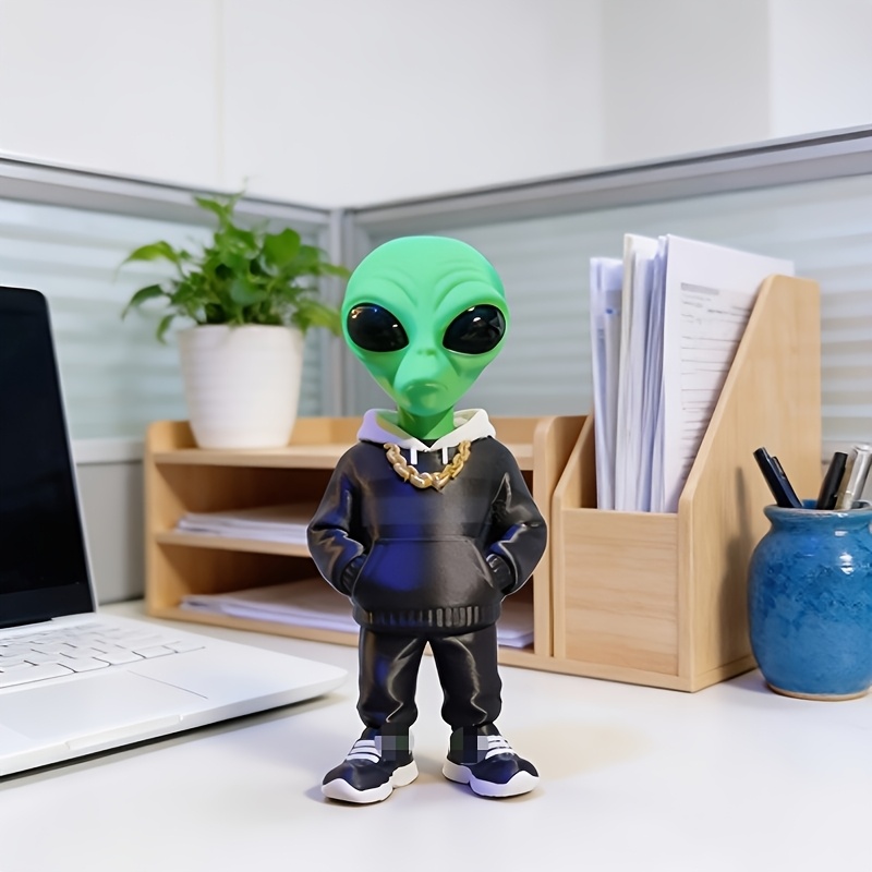 Home Office Bookshelves - 1 Pezzo Figura di Alieno Verde