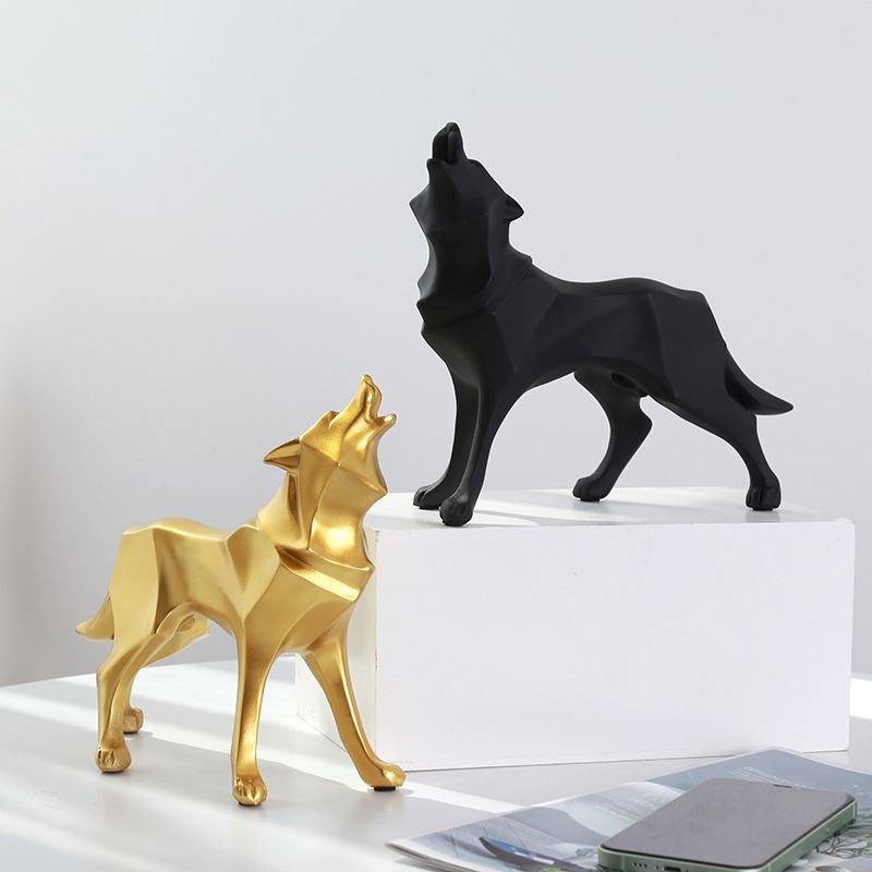 Statua di lupo geometrico in r - Home Office Bookshelves recensione e prezzo