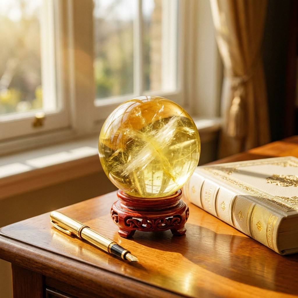 Sfera di Cristallo di Citrino  - Home Office Feng Shui recensione e prezzo