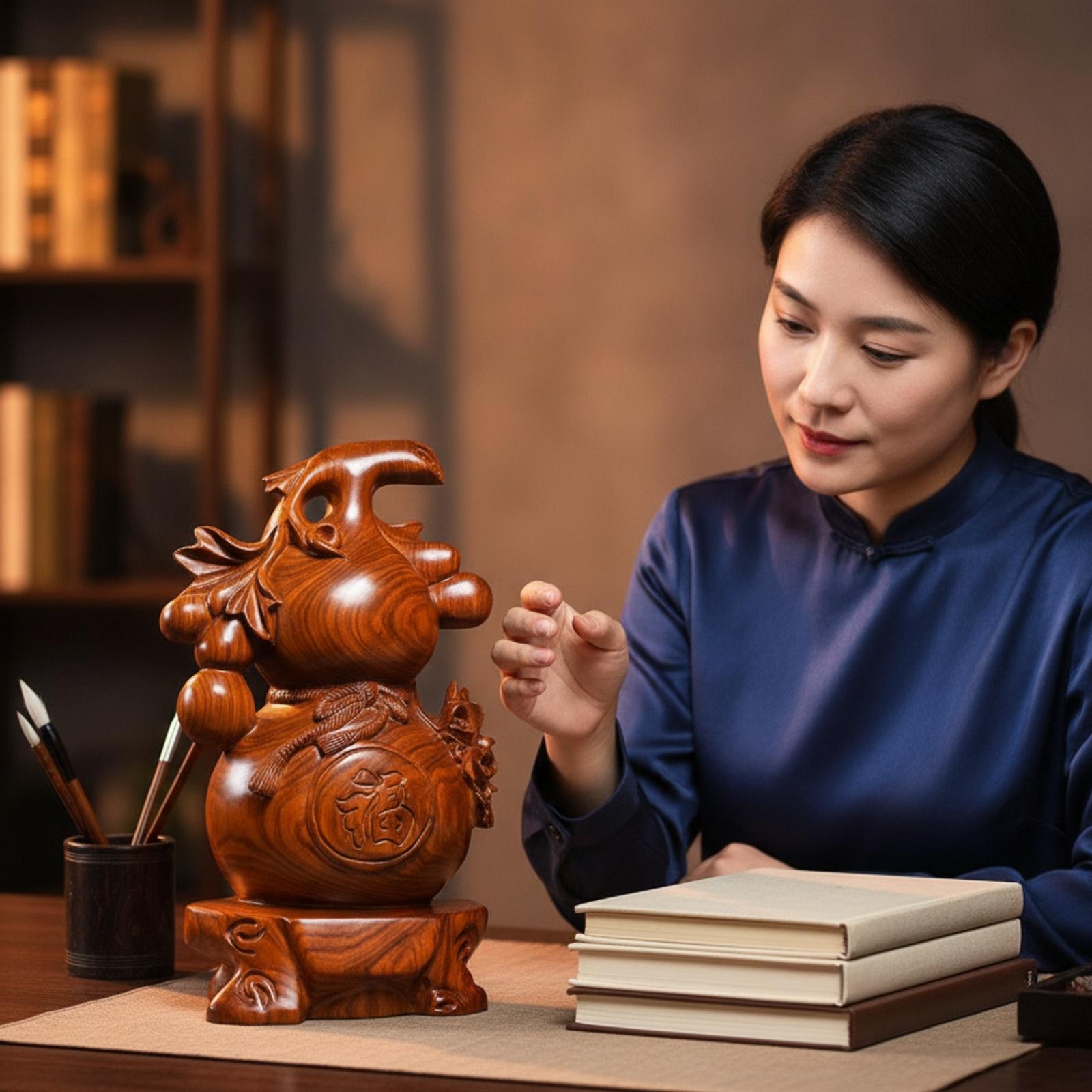Elegante Scultura in Legno di  - Home Office Feng Shui recensione e prezzo