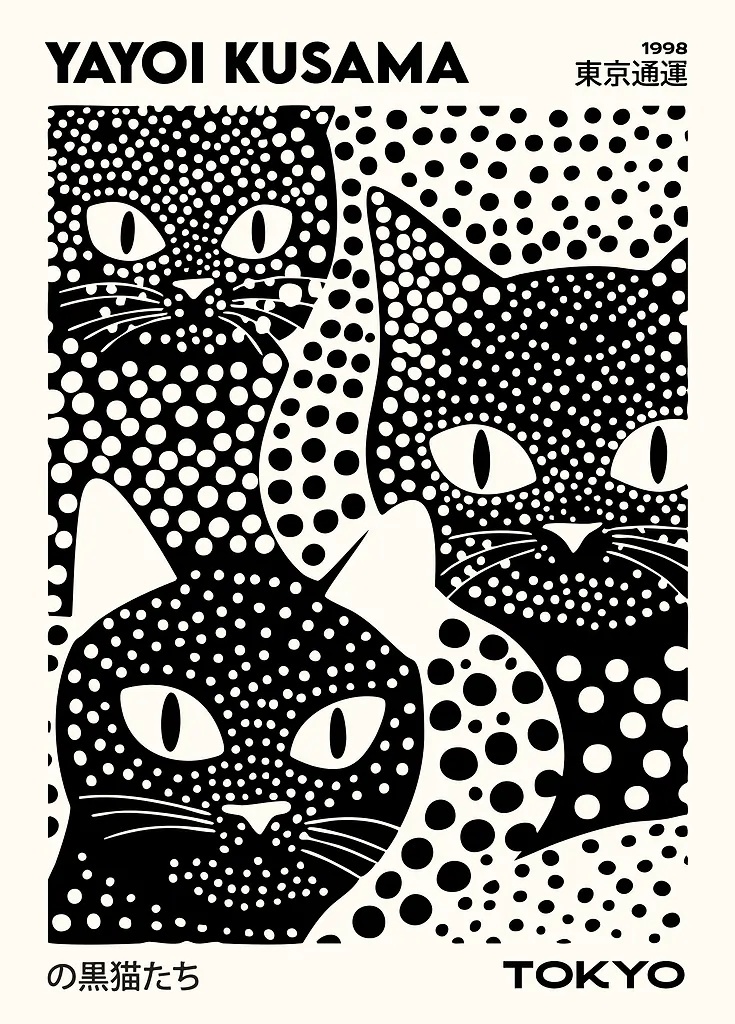 Yayoi Kusama Black Cats Series - Home Office Youtube recensione e prezzo