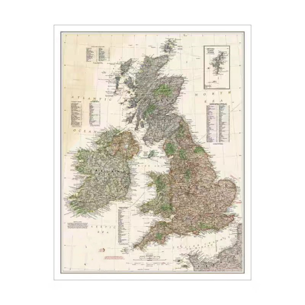Poster Vintage HD della Mappa  - Home Office With Library recensione e prezzo